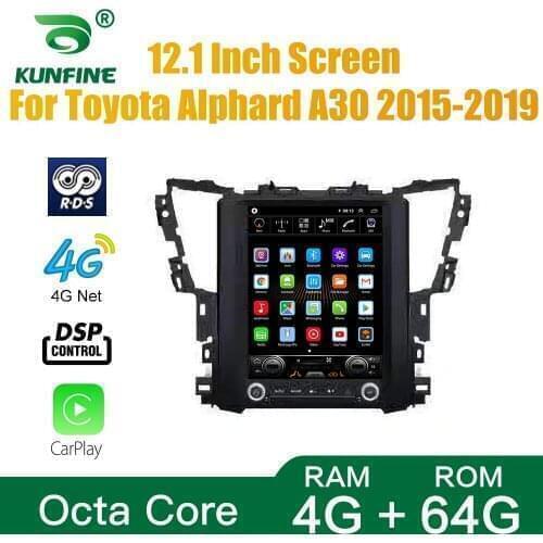 Tesla Style For Toyota Alphard A30 2015-2019Car Stereo Radio Octa Core 4GB RAM 64GM ROM Android 10.0 Car DVD GPS Player Deckless