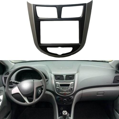 2DIN Cars and Installation DVD Frames DVD Panel Fascia Radio Frame Audio Frames Fit For HYUNDAI 2010 Verna I25 Emphasis Solaris