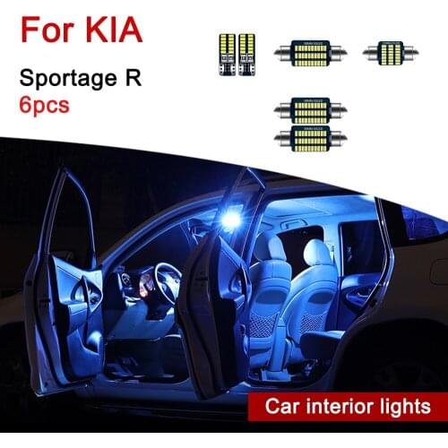 For KIA Sportage R Car LED Bulbs Interior Licence plate lights Trunk Lamp Rear Dome light Car interior lights Accessories