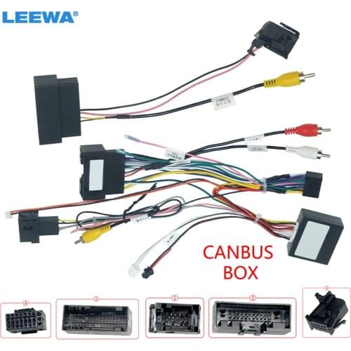LEEWA Car 16Pin Android Stereo Power Wiring Harness With Canbus For Ford Kuga(18-19)/Focus(12-18)/Edge(15-18)/Explorer(18+)