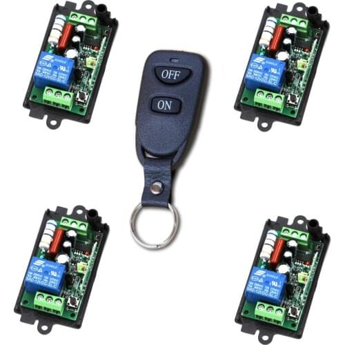 110V 220V 1CH RF Wireless Remote Switch Light Lamp LED SMD ON OFF Switch Wireless 10A Momenrary Toggle Latched Learning Code