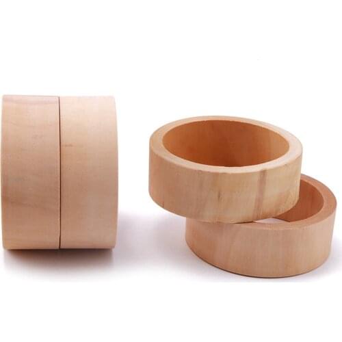 7*3cm Handmade Natural Unfinished Wooden Cuff Bangle Bracelet Wood DIY Craft Jewelry 10pc/lot