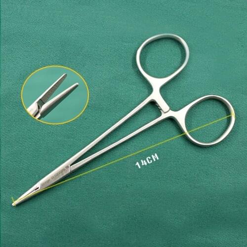 Shi Qiang gold handle needle holder, stainless steel needle holder, surgical suture instrument, double eyelid tool, needle holde