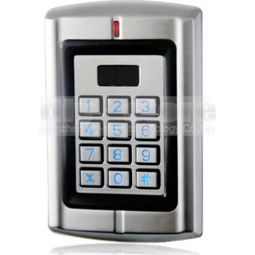 DIYSECUR Waterproof 125KHz RFID Access Control Reader Keypad Control Panel + Metal Case + High-performance W3