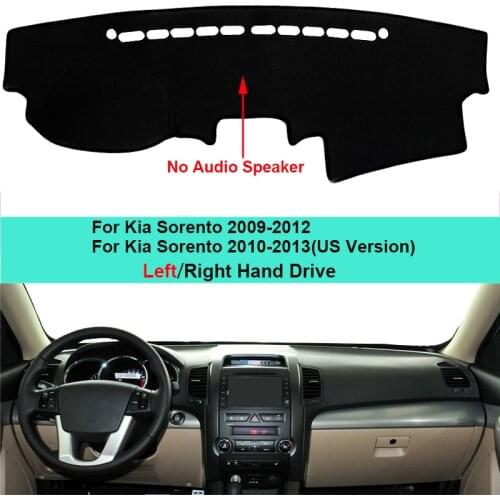 For Kia Sorento 2009 2010 2011 2012 2013 2 Layers Car Dashboard Cover Carpet Cape Rug Pad Carpet Dashmat Sun Shade Protector