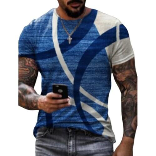 British Style Simplicity 3d Print T Shirt Men Summer Casual Short Sleeve Handsome Mens Tees Fashion Hip Hop Unisex Street Tops