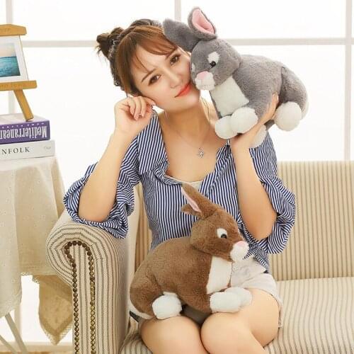 New 28cm/38cm Simulation Cute Rabbit Plush Toy Soft Cartoon Animal Five Colors Bunny Stuffed Doll Baby Appease Sleeping Toy Gift