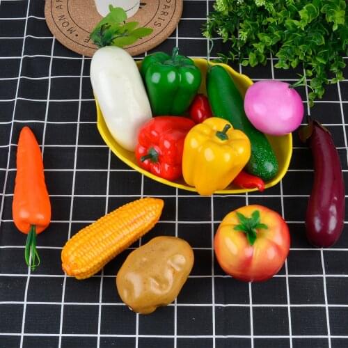 12pcs Artificial Vegetable Carrot Onion Lifelike Fake Simulated Vegetable Photo Prop Home Decor