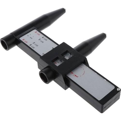 OOTDTY 4 5 6 8 Holes Lug Wheel Bolt Pattern Gauge Quick Measuring Measurement Hand Tool