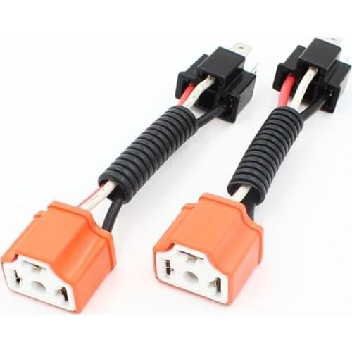 KELIMI H4 Ceramic Socket Plug Male to Female Extension Wire connectors adapter For HID LED Headlight Fog lamp