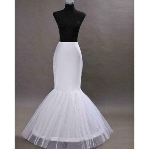 Fine White 1 Hoop Fishtail Mermaid underskirt Wedding Crinoline Petticoat