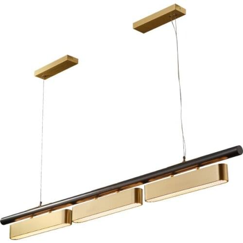 Fashion design dining room LED chandelier gold stainless steel lamp long bar lights AC110V 220V