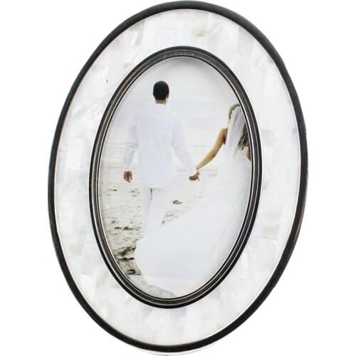 Fashionable Round Shape EU Style Seashell & Alloy Picture Frams For Gifts YSPF-009