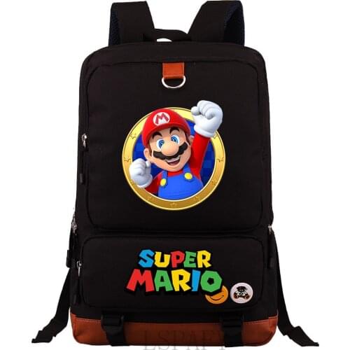 Mario Bros Fashion Backpack for Men and Women Childrens School Bag Kindergarten Baby Bags Large Capacity Mochilas