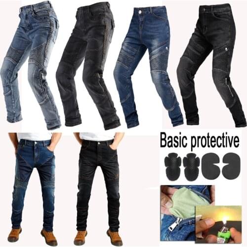 Aramid Motorcycle Pants Moto Protection Motocross Blue Jeans Moto Jeans Men Motorcycle Motocross Pants fireproof and wearable