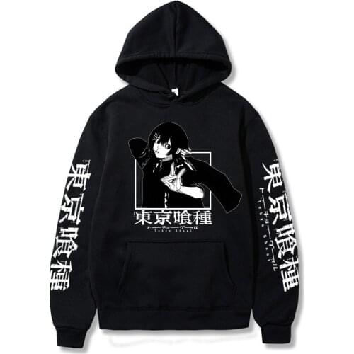 Tokyo Ghoul Hoodies woman/Men Funny Japanese Anime Streetwear Harajuku Graphic Sweatshirts Unisex Pullover Hoodie