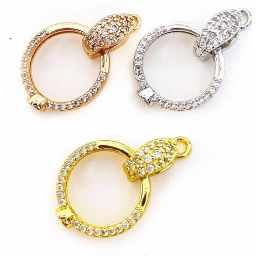 Wholesale DIY Natural Stones Beads Jewelry Making Accessories Silver/Gold/Rose Gold Metal Connector Clasps Findings