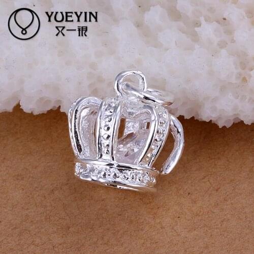 Silver plated pendant for women Necklace accessories Trendy wedding jewelry P162 lovers Hot Sale Female