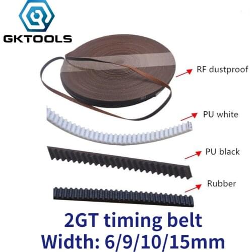 GKTOOLS 1000mm 3D Printer GT2 Open Synchronous Timing Belt Width 5/6/9/15mm Rubber Samll Backlash 2GT-5/2GT-6/2GT-9/2GT-15mm
