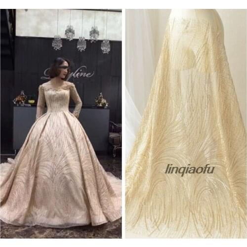 Silver oblique lace diagonal lace fabric wedding dress tutu fashion fabric