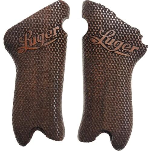 Luger P08 Compatible Roller Parabellum Luger Written Special Series Laser Cutting Wooden Grip Mod6