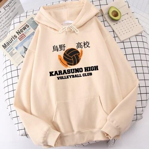 Sweatshirt Training To Join Karasuno Volleyball Club Hoodie Man Casual Korean Sweatshirt Loose Street Fashion Mens Hoody Clothes