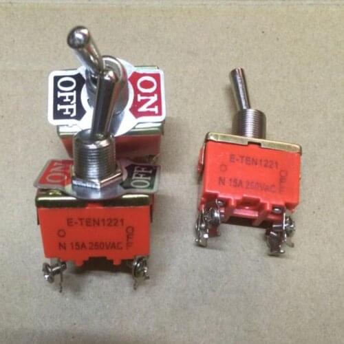 5PCS/Lot E-TEN1221 Power Rocker Toggle Switch 15A/250V on-off 4Pin