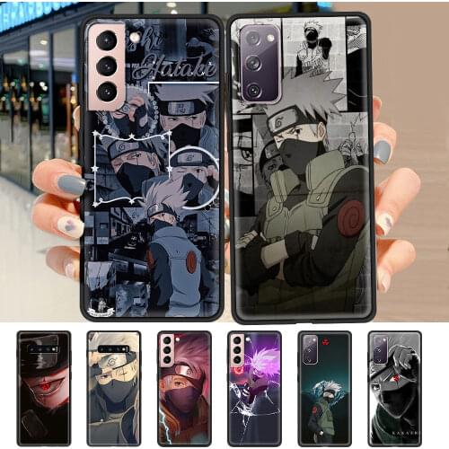 Ultrathin Soft Smartphone Case For Samsung Galaxy S20 FE S21 Ultra S10 Lite S9 S8 Plus Luxury Black Cover Hatake Kakashi Anime