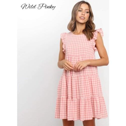 Летние платья в клетку WildPinky China At AliExpress