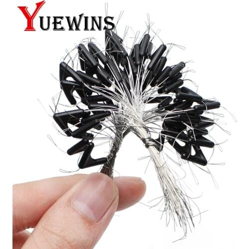 Yuewins 50pcs Double hooks contactor device fishing line space bifurcation eight type space bean line swivel tying tool QA1080