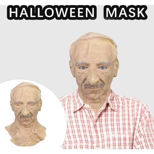 Halloween Toys Another Me-the Elder Halloween Holiday Funny Masks Supersoft Old Man Adult Cosplay Prop Creepy Party Decoration