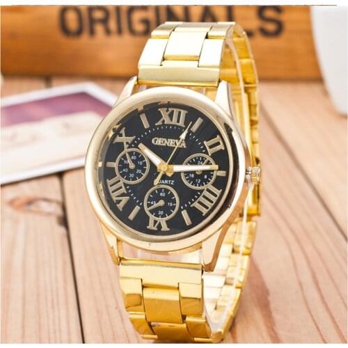 Women Watch 2021 High Quality 3 Eyes Geneva Men Quartz Watches Fashion Steel Belt Dress Ladies Sports Clock Gift Reloj Relogio