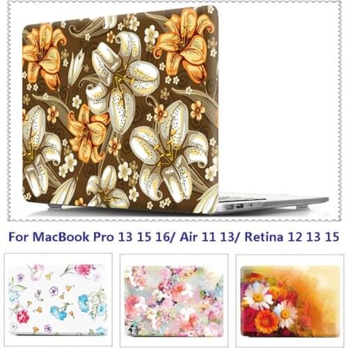 For MacBook Pro 13 A1708 A1988/ MacBook Air 11 13 A2179 2020/ Mac Retina 13 12 15/ Mac Pro 15 16 13 Inch Floral Hard Laptop Case