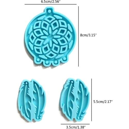 1 Set Dream Catcher Epoxy Resin Mold Keychain Silicone Mould Handmade DIY Crafts Jewelry Pendant Decorations Casting Tools