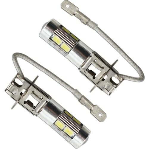 2Pcs H3 Car LED Fog Light 10W RV Front Driving Light Lorry Replace Lamp Bulb 3000k Yelllow Headlight Car Accessories Warranty