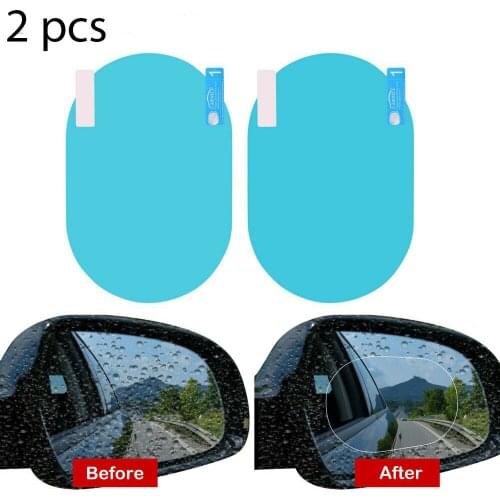 2pcs Car Rearview Mirror Anti Rain Anti Fog Waterproof Films Car Anti Water Mist Films Car Rear View Mirror Protective Films New