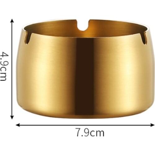 2020 New Arrival Stainless Steel Frosted Ashtray Drop-resistant for Internet Cafe Restaurant Hotel Home Use Ashtrays