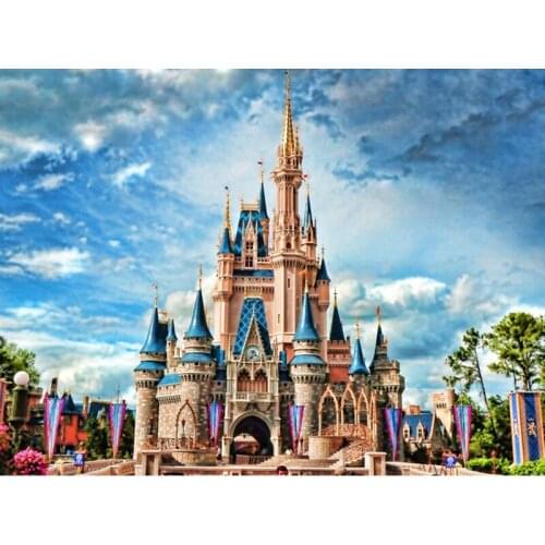 5D Square/Round Diamond Embroidery Castles Landscape Diamond Painting Cross Stitch Kit Mosaic Needlework Home Decoration