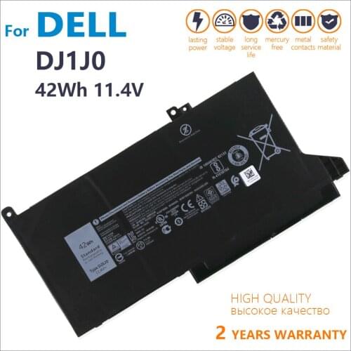 11.4V 42WH Genuine new DJ1J0 Laptop Battery For DELL Latitude 12 7000 7280 7380 7480 Tablet PC PG74G PGFX4 ONFOH DJ1JO batteria