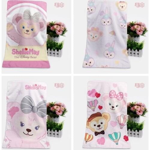 Disney StellaLou Duffy ShellieMay Anime Figures Cartoon Product Cosplay Accessories Customized Bath Towel Washcloth Gift