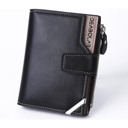 Brand Mens Wallet Mid-Length Wallet Business Multifunctional Three Fold Purse ID Credit Card Holder Wallet Men Cartera Hombre