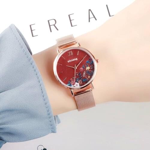 Minimalism Small Dial Women Watches Starry Sky Fashion Elegant Rose Gold Ladies Quartz Wristwatch Waterproof Exquisite Clock