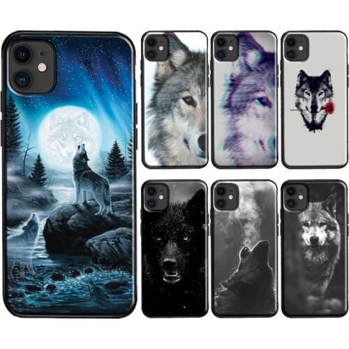Animal The Wolf Howl TPU Case For iPhone X XS Max XR SE 2020 6S 7 8 Plus 12 Pro Max mini 11 Pro Max Cover