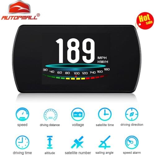 OBD Smart Digital Meter Car Hud OBD Head Up Display OBD2 Interface Speedometer New 4.3" HD On-board Computer GPS Speedometer OBD
