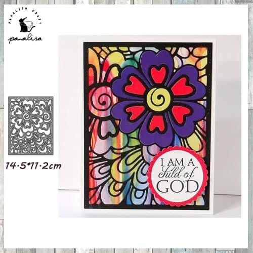 Panalisacraft Flower Background Metal Cutting Dies Craft Dies Scrapbook Card Making Album Embossing Stencil Die Cut Decoration