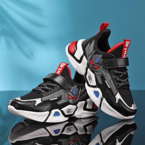 Children Mesh Casual Shoes Boys Sneakers Kids Summer Sport Footwear Kids Shoes Fashion Light Shoes Cute Black Flat Shoes Autumn