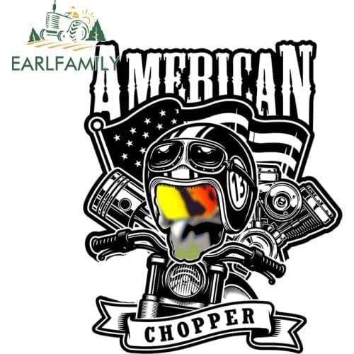EARLFAMILY 13cm x 10.6cm for Chopper American Vinyl Car Stickers Creative Family Snowboard Decoration Window Trunk Decal