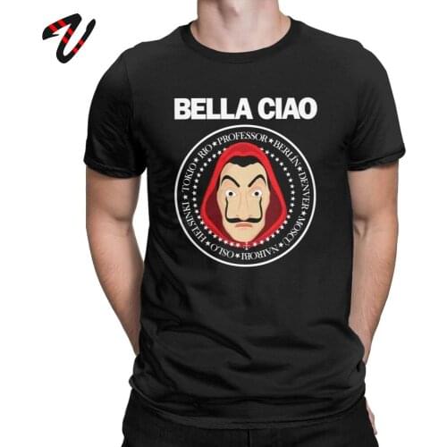 La Casa De Papel T-Shirts Men Hip Hop 100% Cotton Tees Christmas Gift Short Sleeve T Shirt House of Paper Money Heist Clothes
