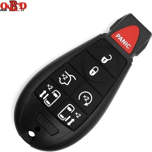 HKOBDII For Jeep Fobik Car key For Chrysler 433Mhz adn 46 Electronic Chip 7 Button With Uncut Blade Smart Remote