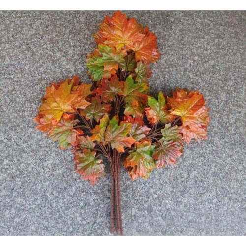 12pcs 75cm Artificial Silk Autumn Maple Tree Leaf Leaves Branch For Wedding Home Office Hotel Decoration DIY Tree Making